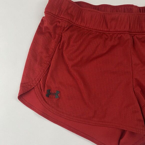 Under Armour Heat Gear Semi-Fitted NC State Wolfpack Red Active Shorts Size M - Picture 3 of 8